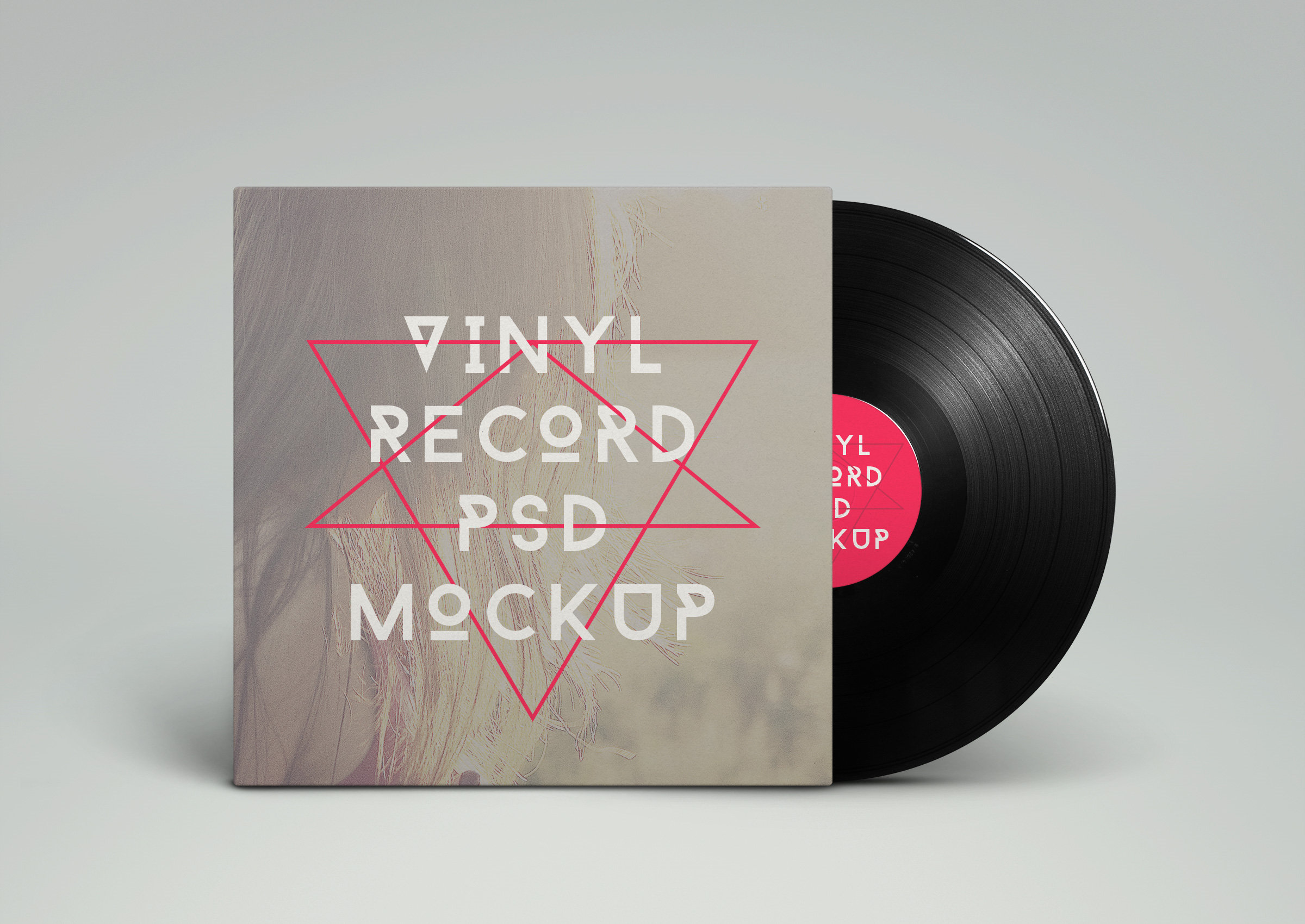 6款高品质唱片CD包装设计展示样机 6 Vinyl Record Mockup_img_2