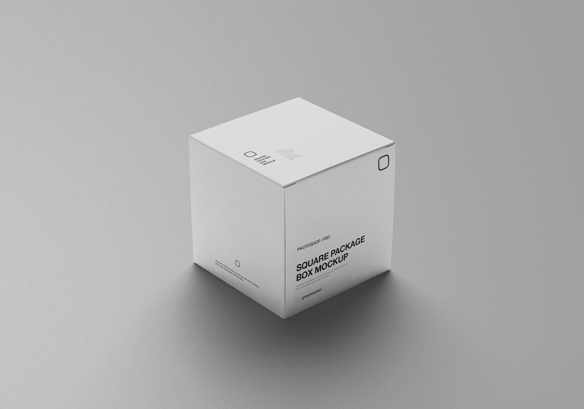 方形产品包装设计提案展示样机PSD智能贴图模板 Square Package Box Mockup_img_2