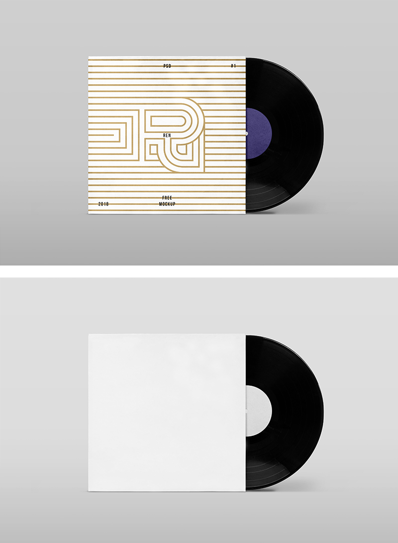 6款高品质唱片CD包装设计展示样机 6 Vinyl Record Mockup_img_2