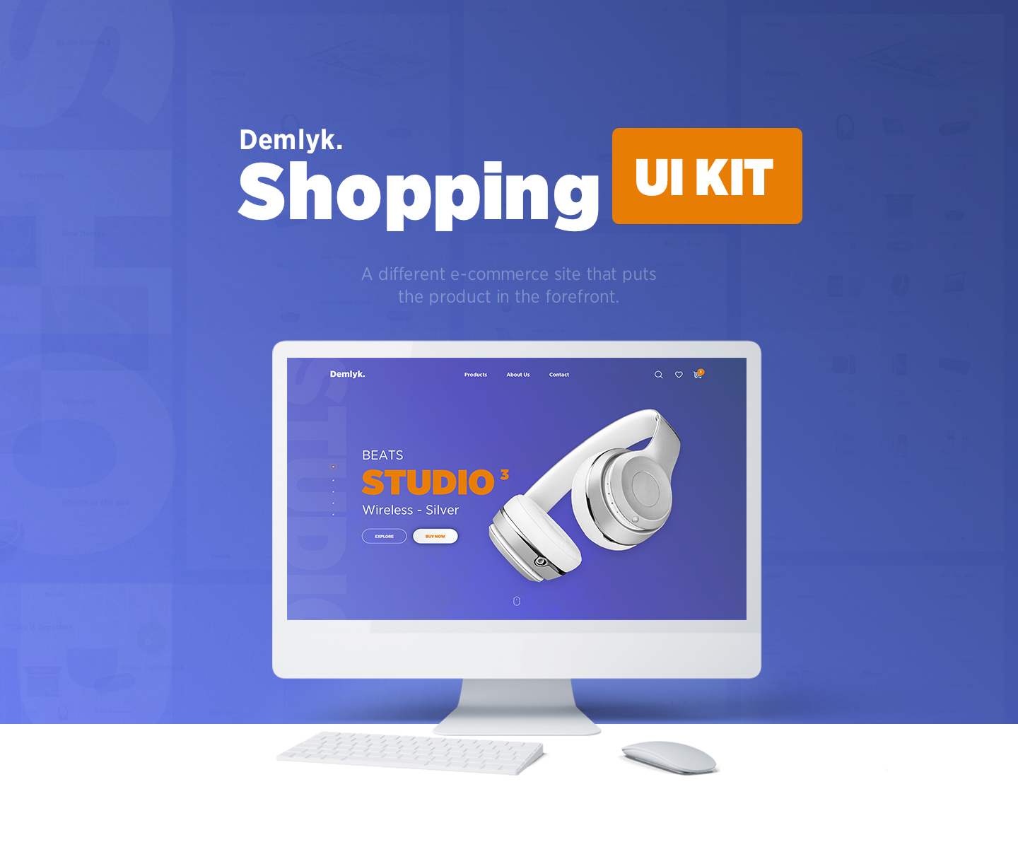 精选免费现代简约购物网站UI工具包 Demlyk Shopping UI Kit_img_2