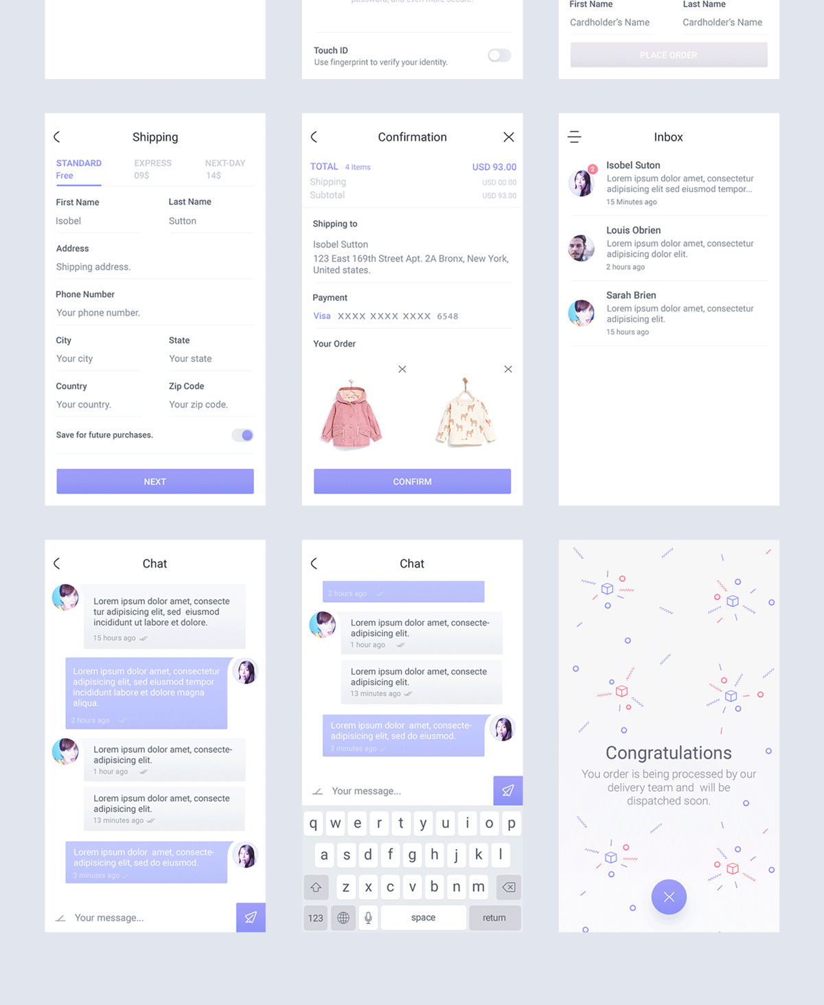 时尚衣服电子上午手机APP UI工具包 NOMO MOBILE UI KIT_img_2