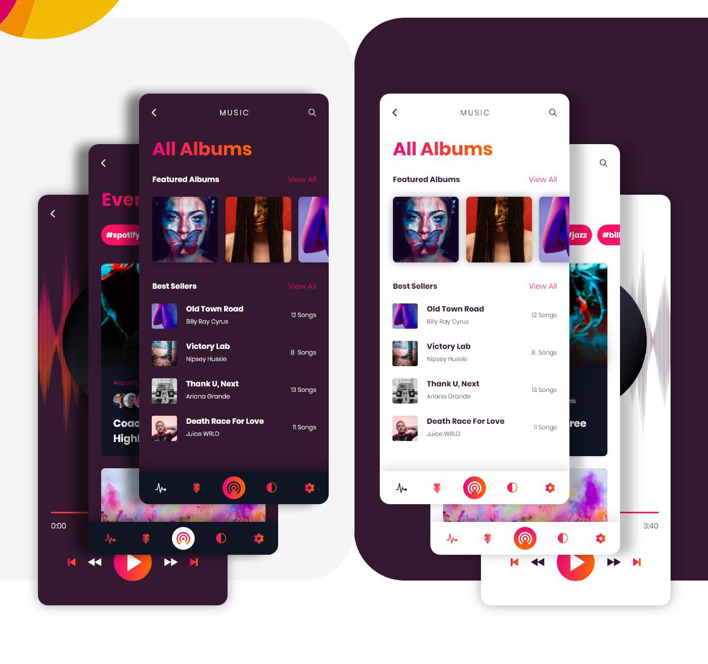 炫酷手机音乐APP UI工具包 Awesome Music App UI Kits_img_2