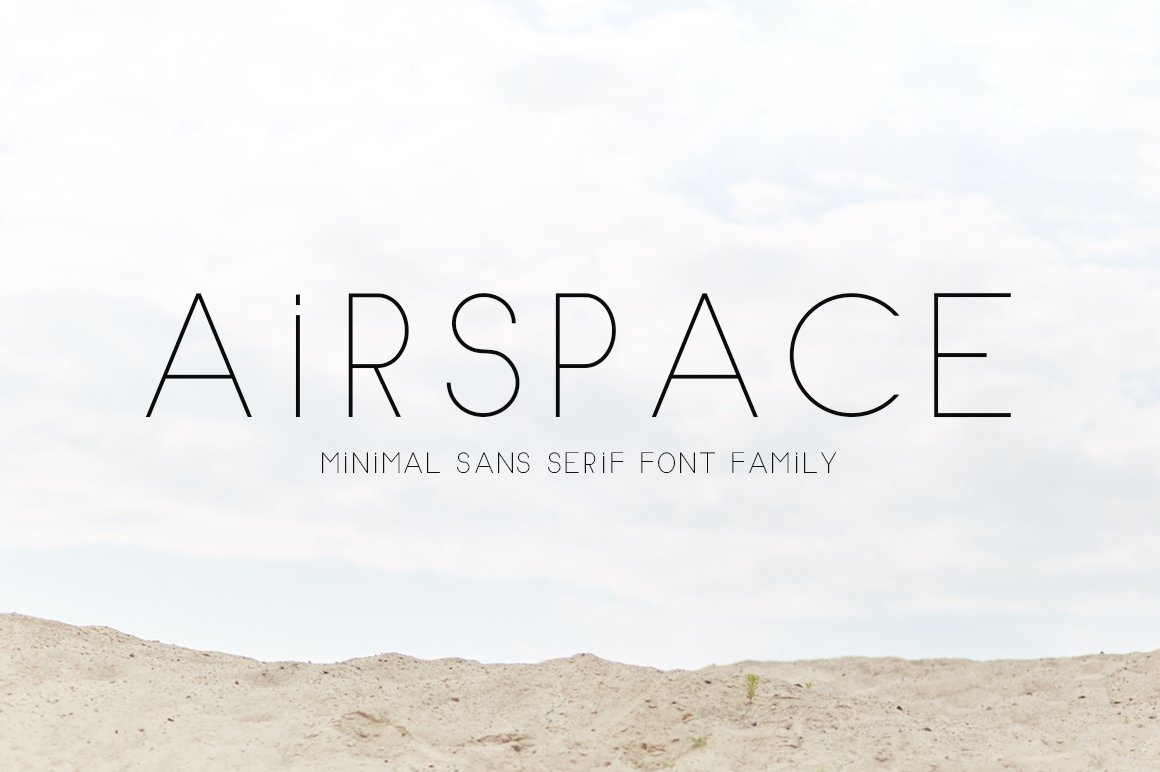 时尚极简徽标海报主题无衬线字体 AIRSPACE | Minimal Sans Serif Font_img_2