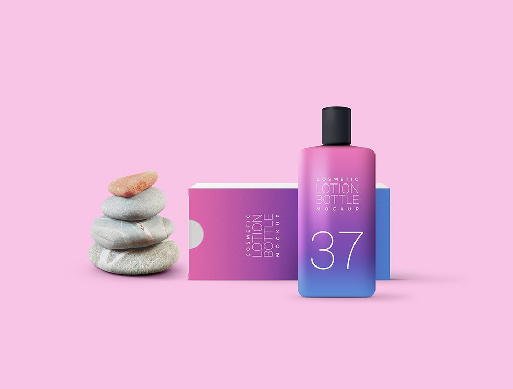 护肤品香水手油包装样机 Cosmetic Lotion Packaging Mockup_img_2