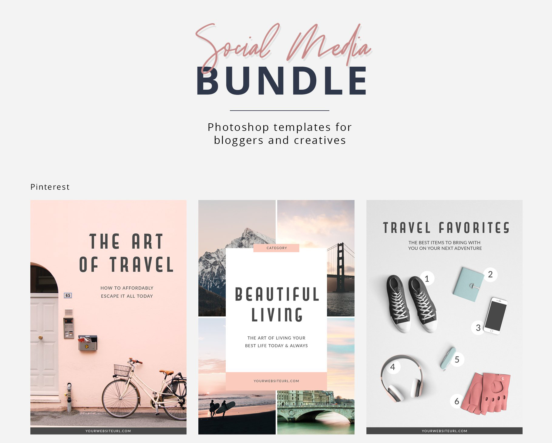 服装鞋子朋友圈主图排版Instagram模板 Social Media Templates Bundle_img_2