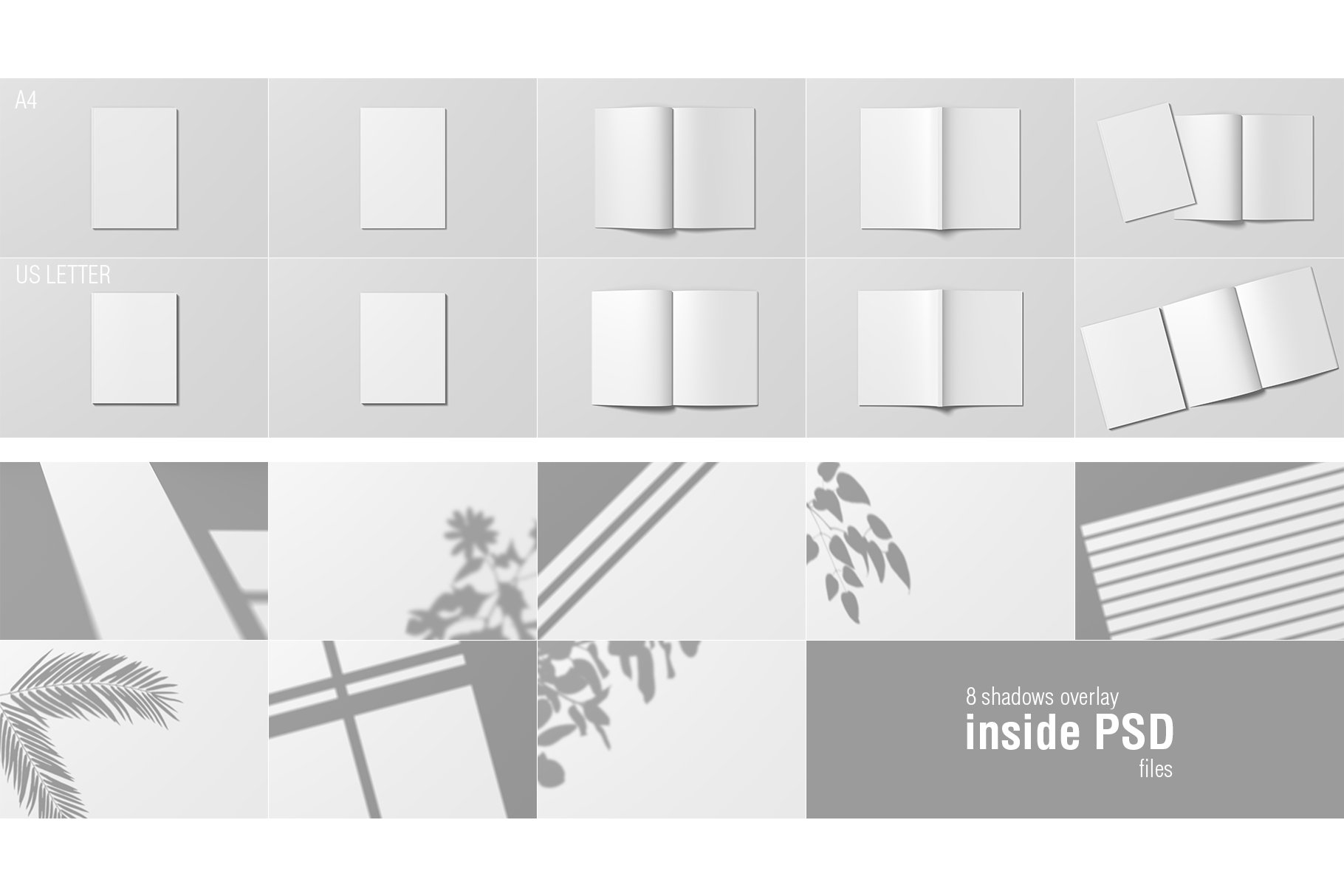 A4美式画册杂志设计提案展示样机 A4 and US Letter Magazine Mockups_img_2