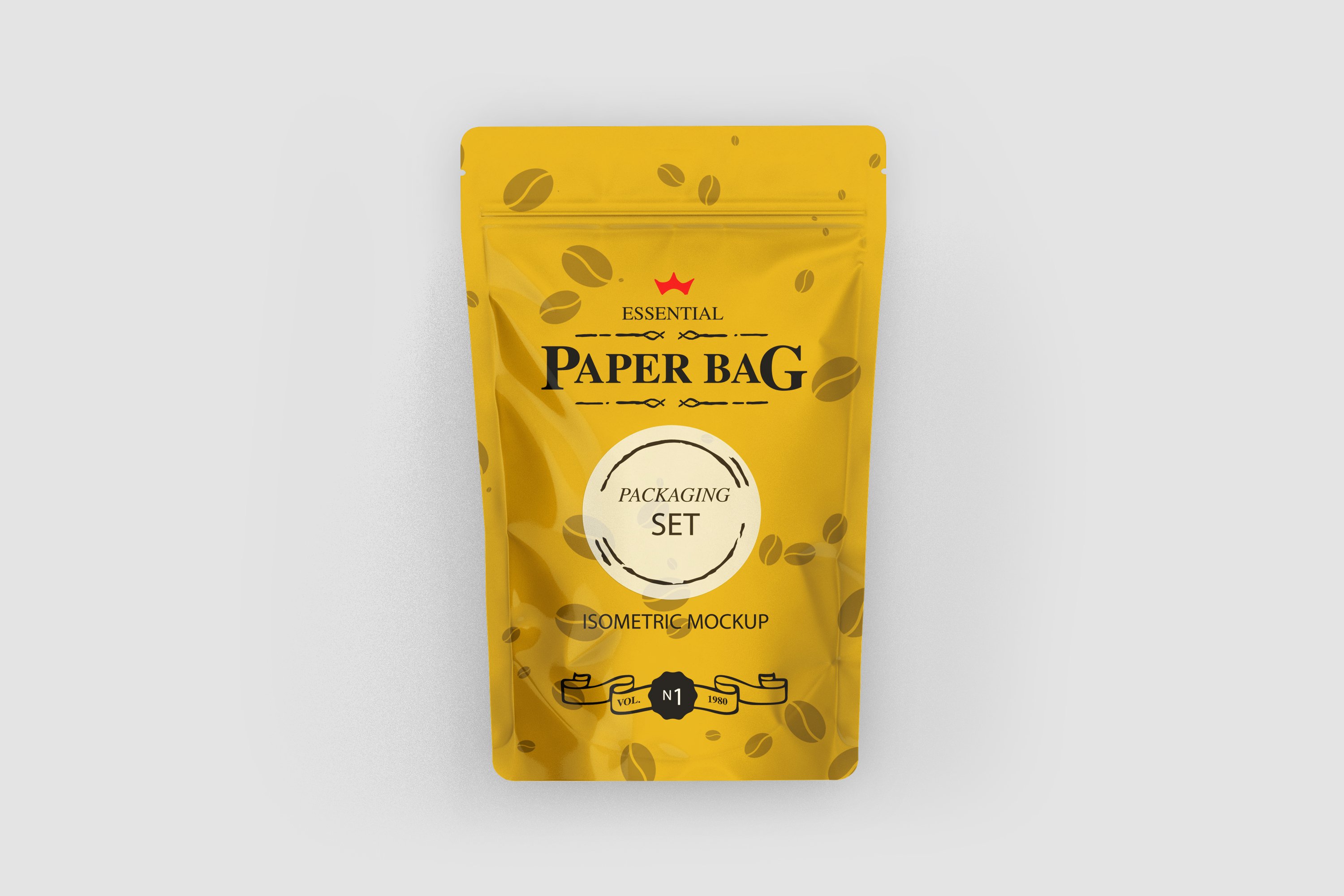 食品自封袋纸袋罐头罐展示样机 Paper Pouch Mockup_img_2