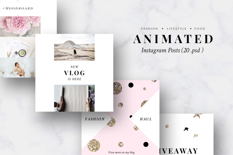 摄影照片产品电商营销海报Instagram模板合集 BUNDLE: Social Media Templates_img_2