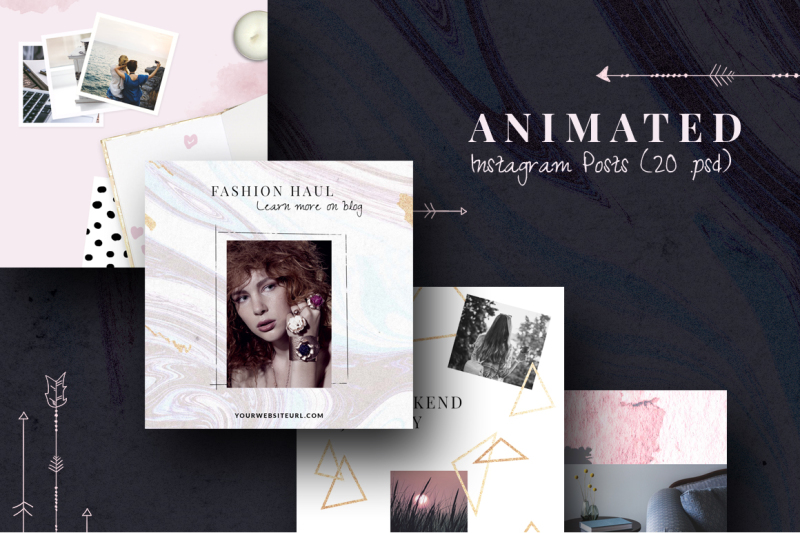 摄影照片产品电商营销海报Instagram模板合集 BUNDLE: Social Media Templates_img_2