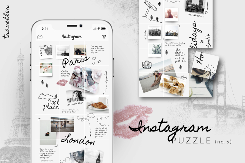 摄影照片产品电商营销海报Instagram模板合集 BUNDLE: Social Media Templates_img_2