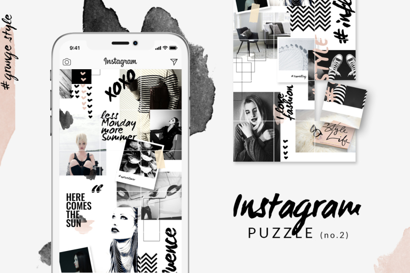 摄影照片产品电商营销海报Instagram模板合集 BUNDLE: Social Media Templates_img_2