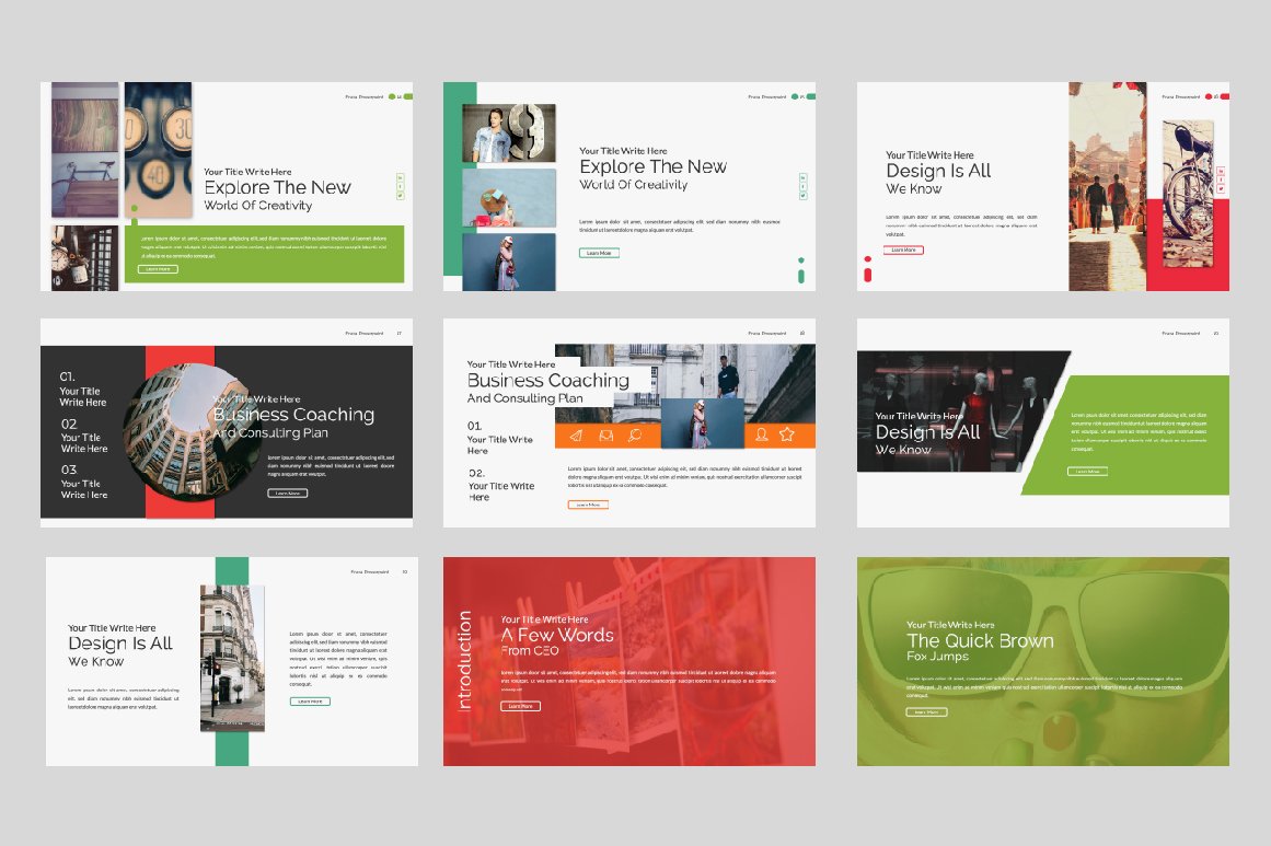 超现代企业介绍品牌策划业务报表幻灯片模板 Frasa Powerpoint, Keynote and Google Sliders Template_img_2