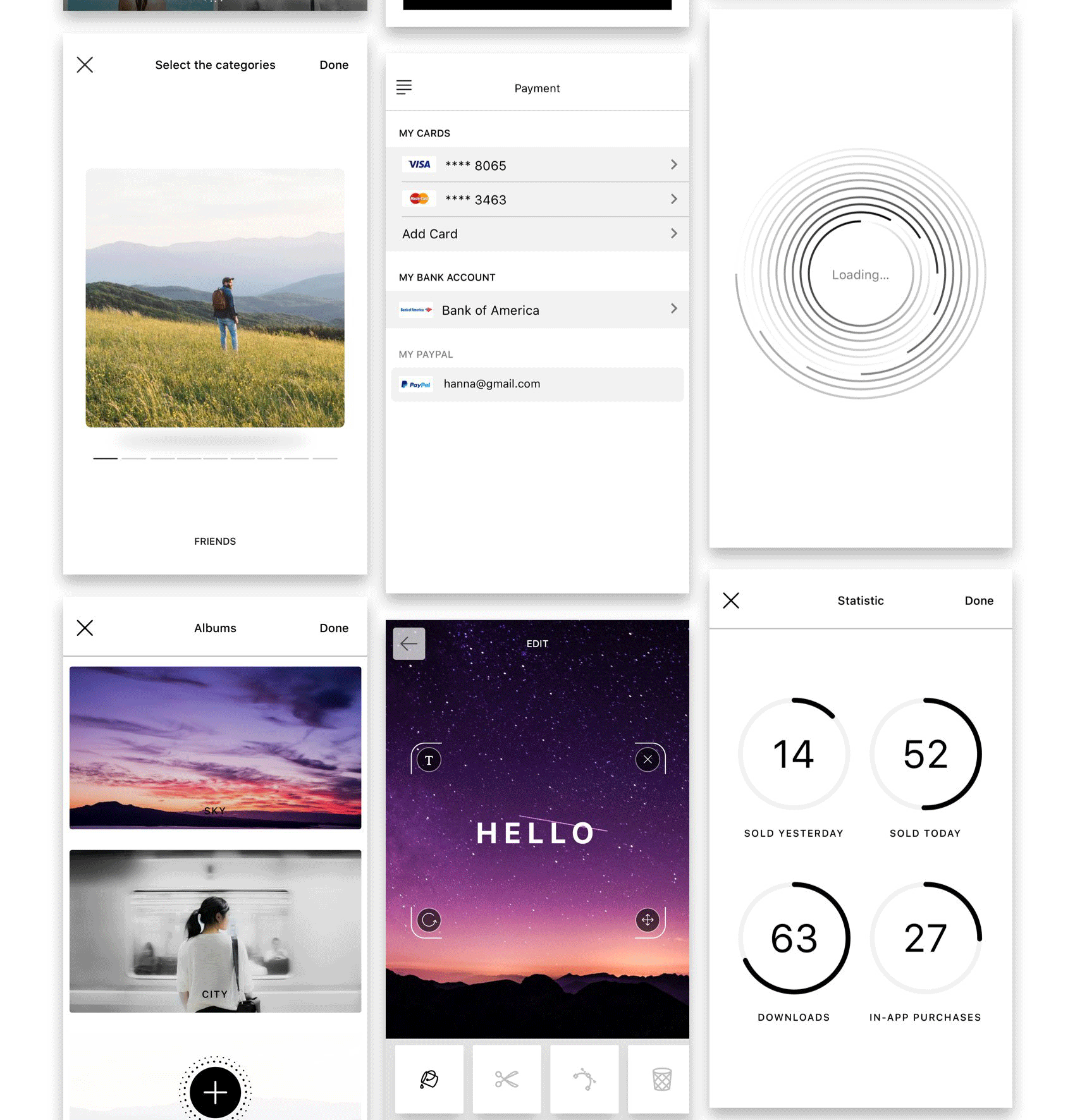 多用途手机应用 UI 套件 Hello UI Kit Mod. 2_img_2