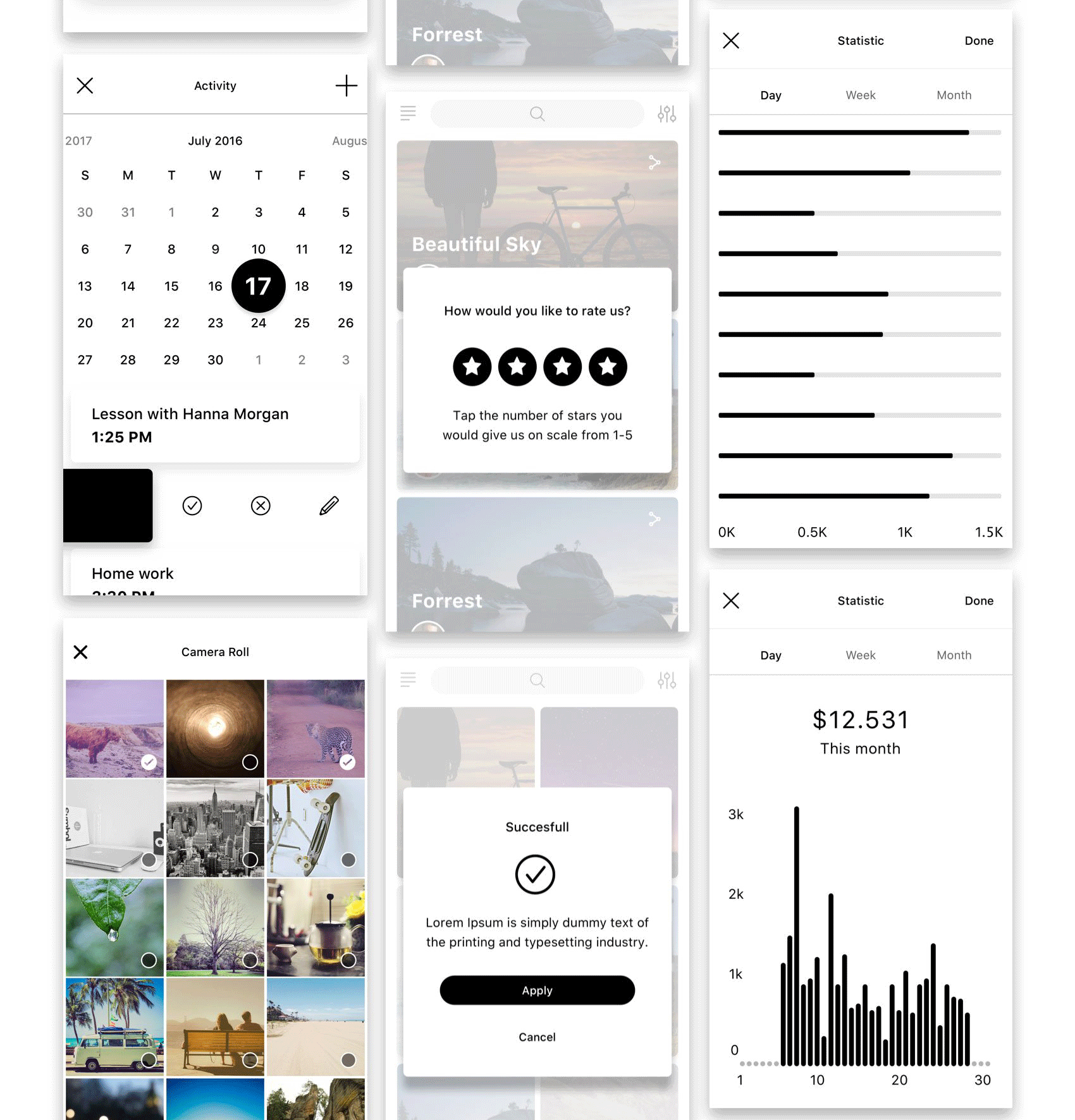 多用途手机应用 UI 套件 Hello UI Kit Mod. 2_img_2