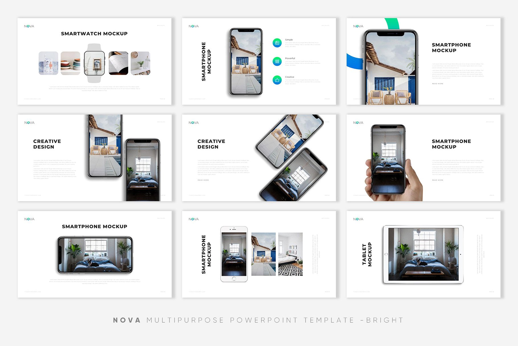 极简公司介绍项目业务策划PPT模板 NOVA Creative PowerPoint Template_img_2