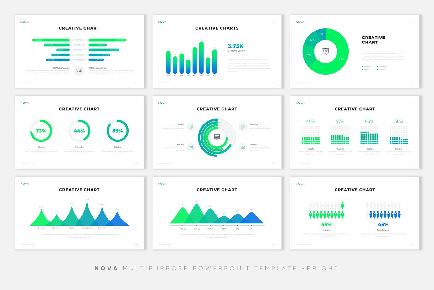 极简公司介绍项目业务策划PPT模板 NOVA Creative PowerPoint Template_img_2