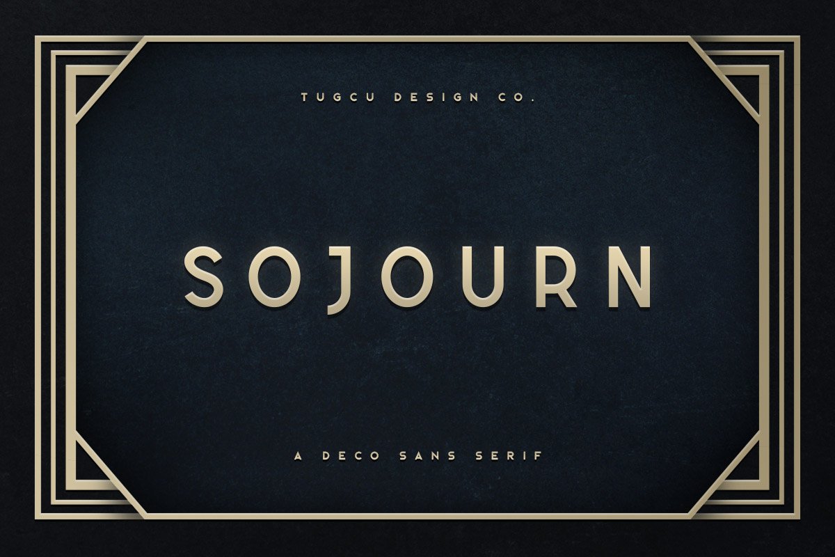 复古时尚珠宝艺术装饰字体 Sojourn Typeface Font_img_2