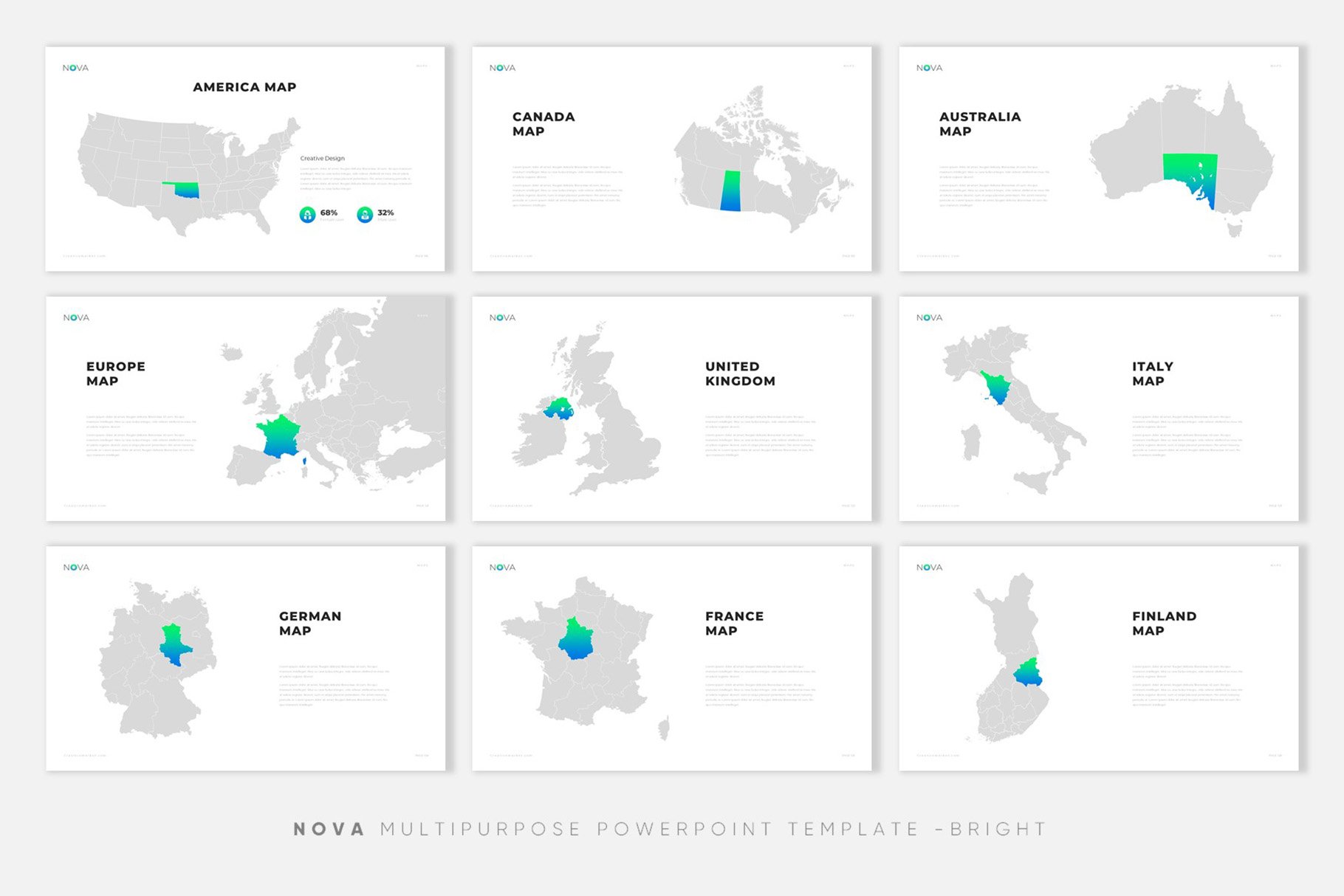 极简公司介绍项目业务策划PPT模板 NOVA Creative PowerPoint Template_img_2