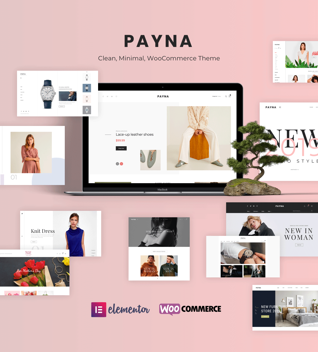 简约时装百货商场电子商城WordPress模板 Payna - Clean, Minimal WooCommerce Theme_img_2