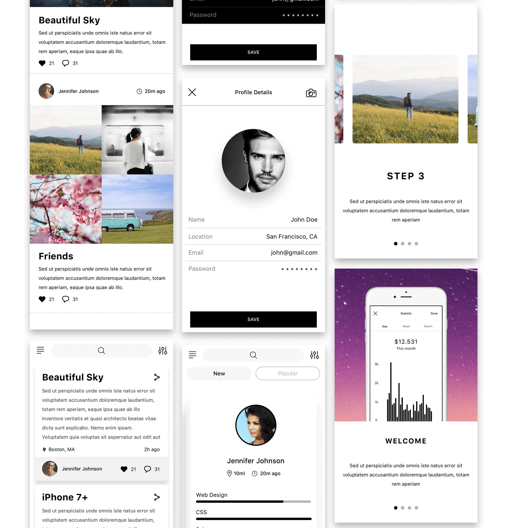 多用途手机应用 UI 套件 Hello UI Kit Mod. 2_img_2