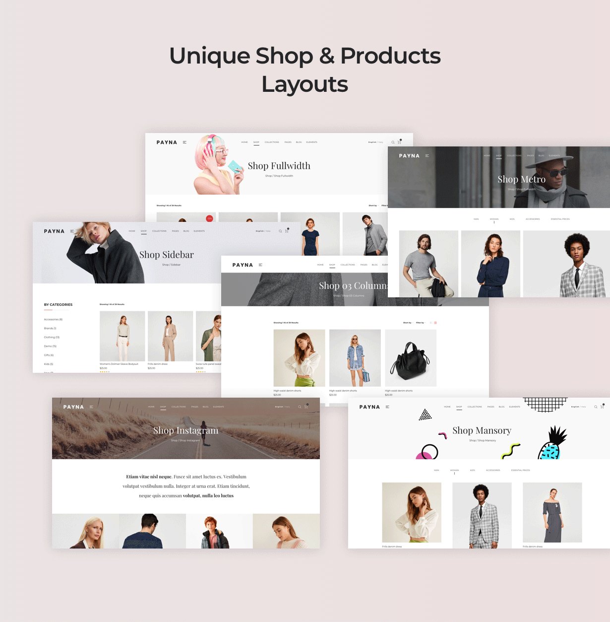 简约时装百货商场电子商城WordPress模板 Payna - Clean, Minimal WooCommerce Theme_img_2