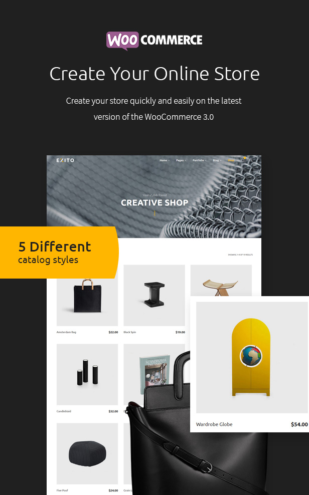 响应式设计师摄影师工作室WordPress模板 Exito - Creative & Comfortable WordPress Theme_img_2