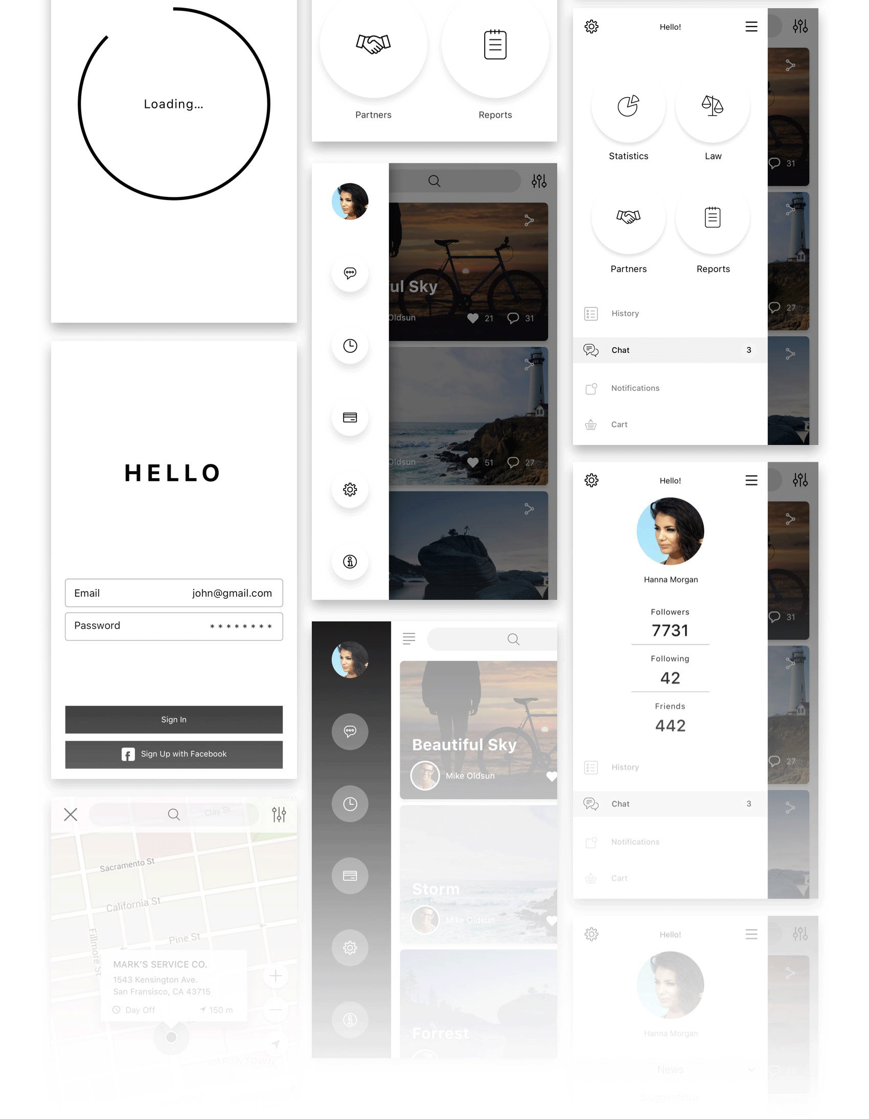 多用途手机应用 UI 套件 Hello UI Kit Mod. 2_img_2