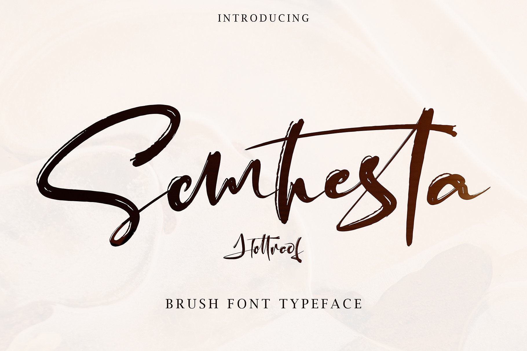 现代婚礼手写书法英文字体 Semhesta Brush Handwritten font_img_2