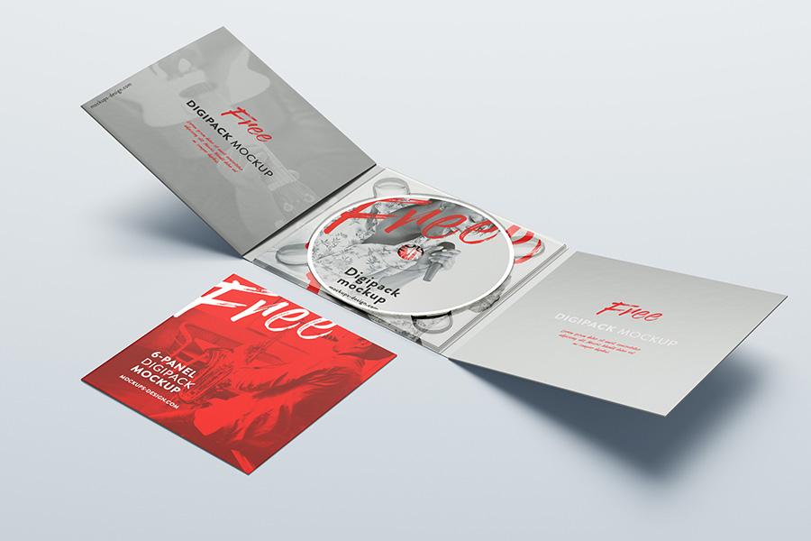 高端品牌设计提案办公文创CD展示样机 Panel Digipack Mockup CD Or DVD Cover_img_2