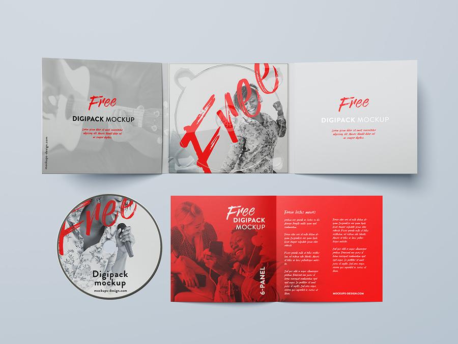 高端品牌设计提案办公文创CD展示样机 Panel Digipack Mockup CD Or DVD Cover_img_2