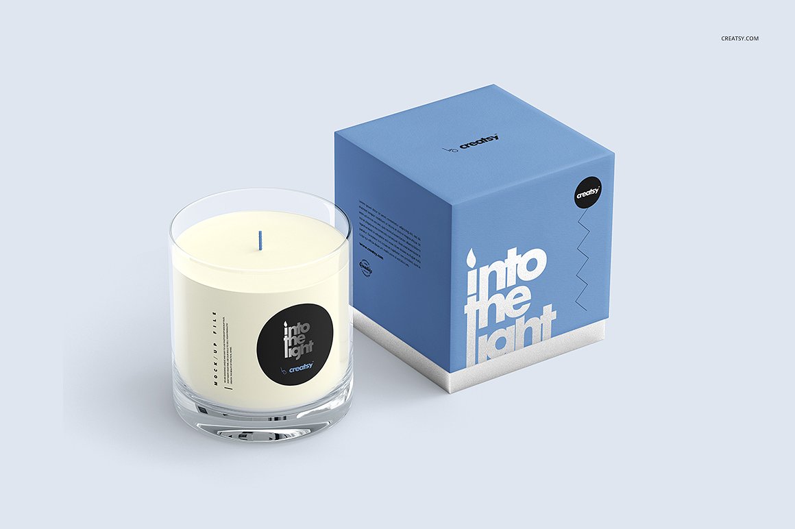 蜡烛香薰玻璃杯包装设计展示样机 Candle Mockup Set_img_2