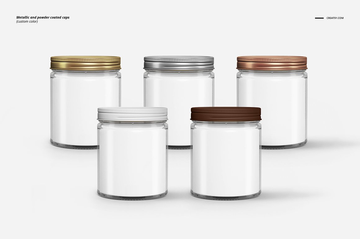 精致的蜡烛香薰玻璃杯包装设计展示样机品牌PSD智能贴图 Jar Candle Mockup Set_img_2