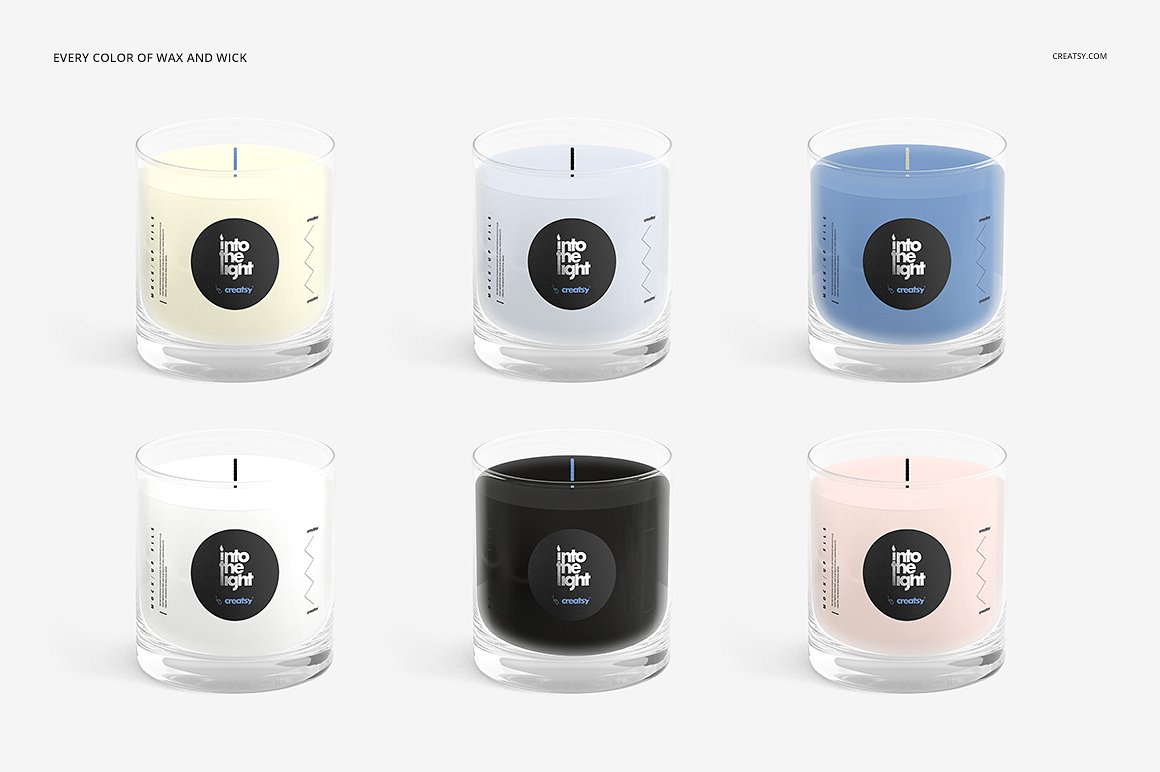 蜡烛香薰玻璃杯包装设计展示样机 Candle Mockup Set_img_2