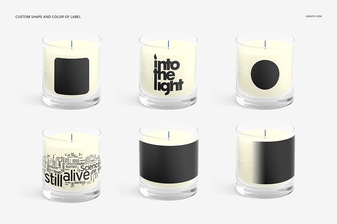 蜡烛香薰玻璃杯包装设计展示样机 Candle Mockup Set_img_2