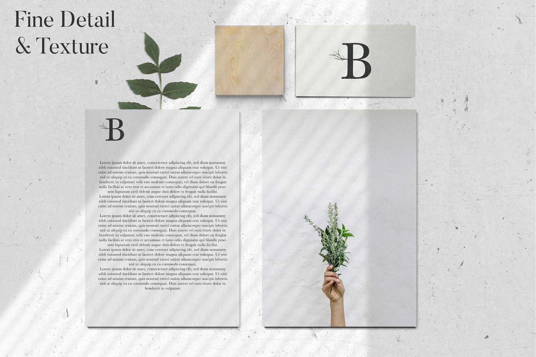 自然风格品牌VI设计提案办公文创展示样机PSD智能贴图模板 Natural Stationary Branding Mockup_img_2
