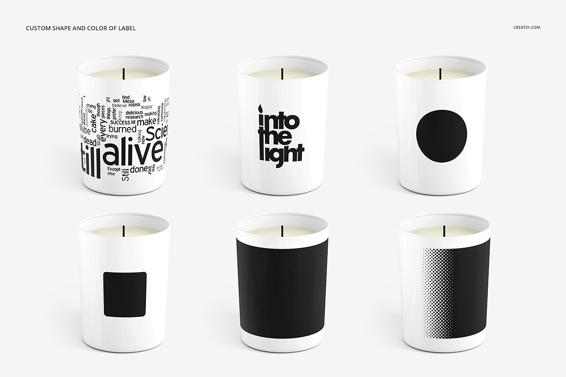 高端生日节日蜡烛包装样机套装 Candle 2 Mockup Set_img_2