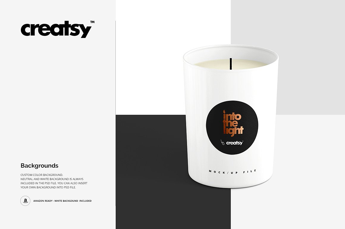 高端生日节日蜡烛包装样机套装 Candle 2 Mockup Set_img_2