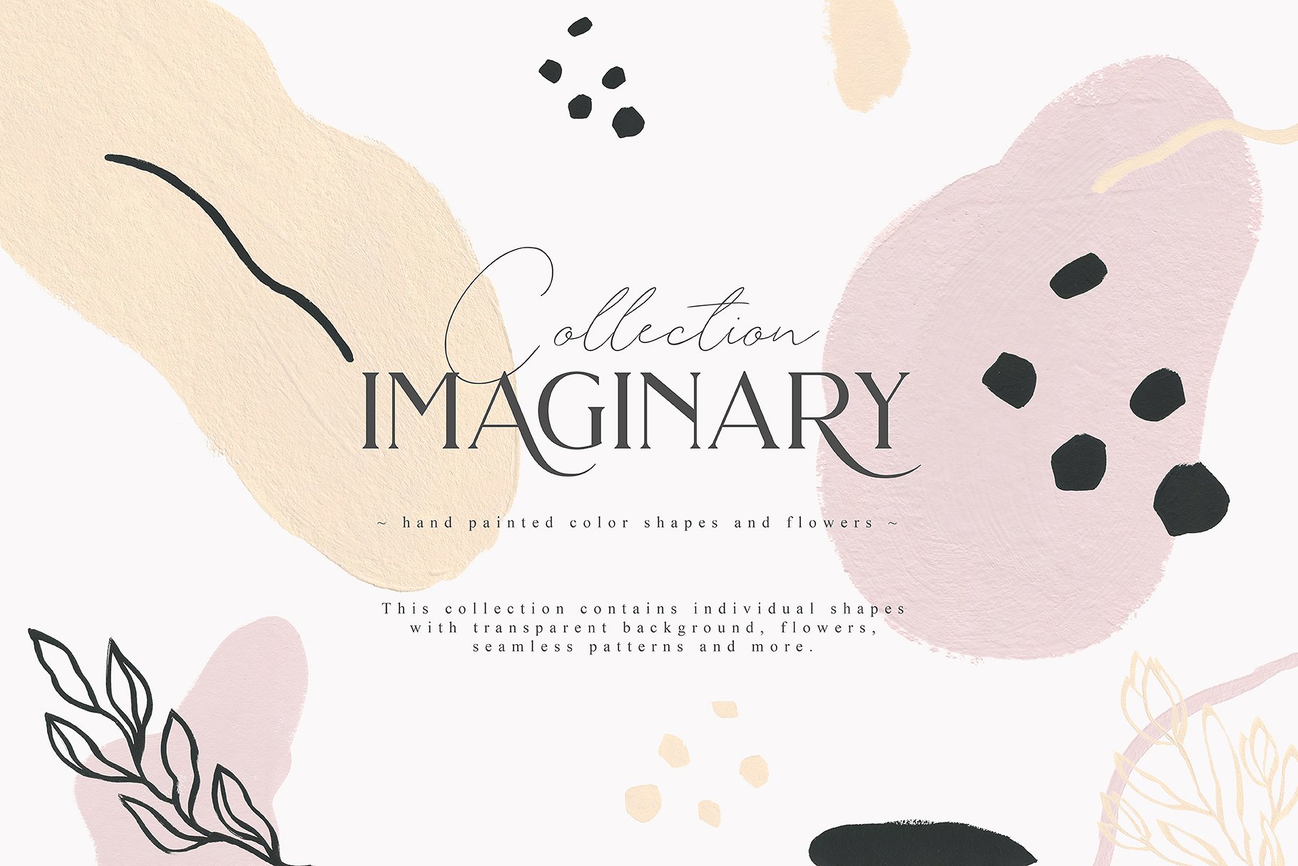 抽象的点状块状植物花朵图形合集 Imaginary Collection_img_2