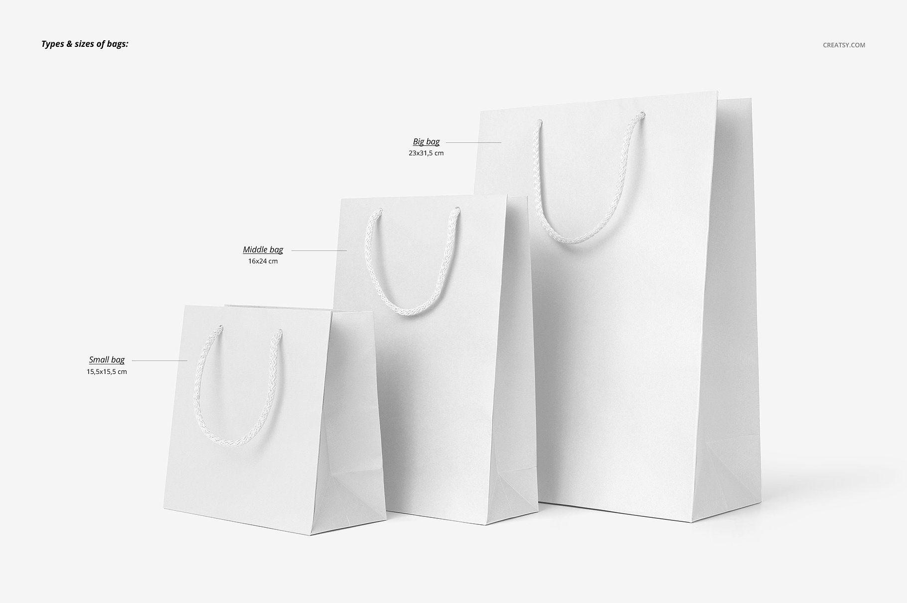 商场购物手提袋样机品牌设计提案PSD智能贴图模板 Paper Bags Mockup (gifting edition)_img_2