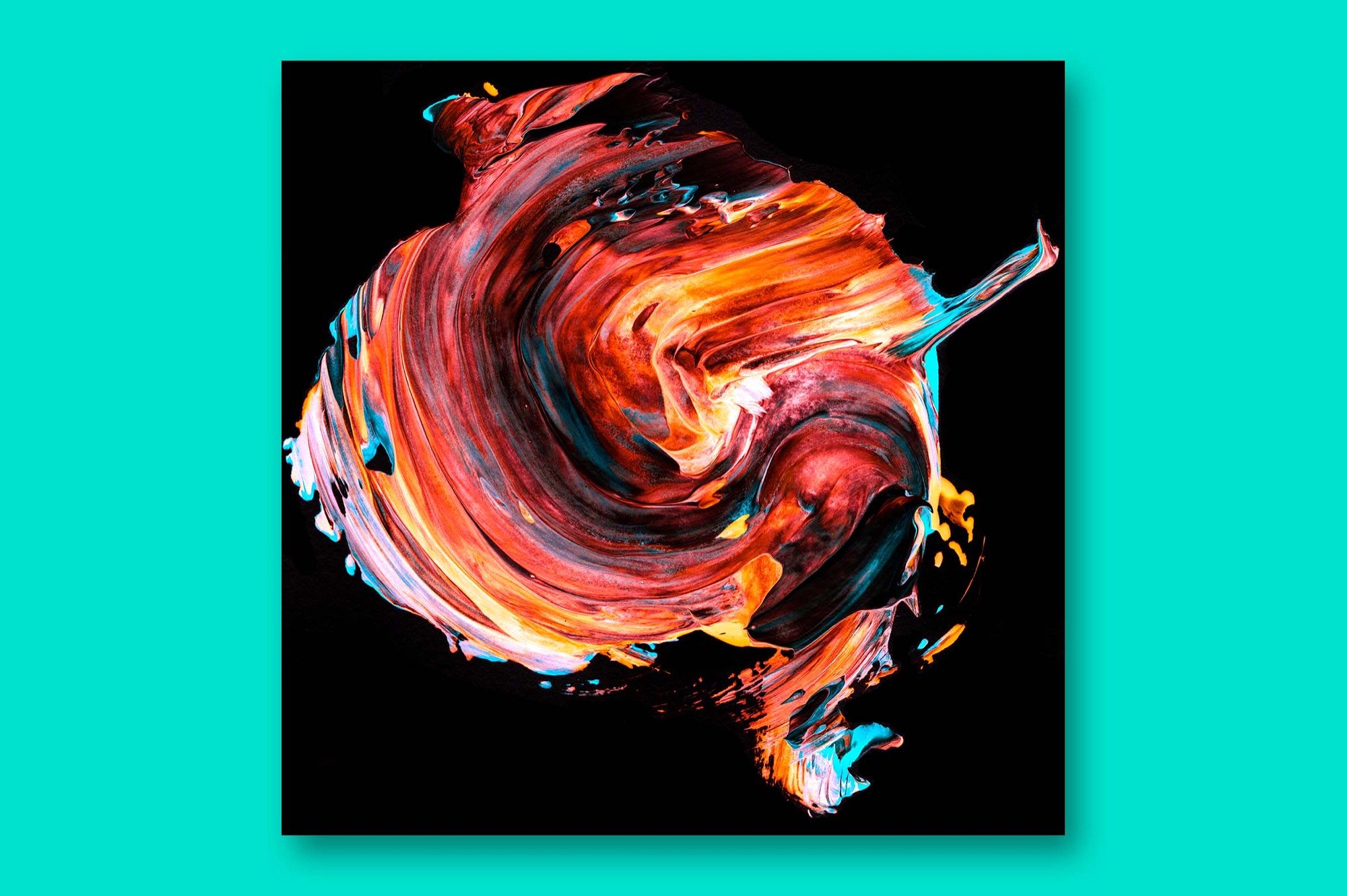 创意抽象纹理系列：抽象液态流体油漆丙烯酸刷子画工具包 Abstract Paint Bundle_img_2