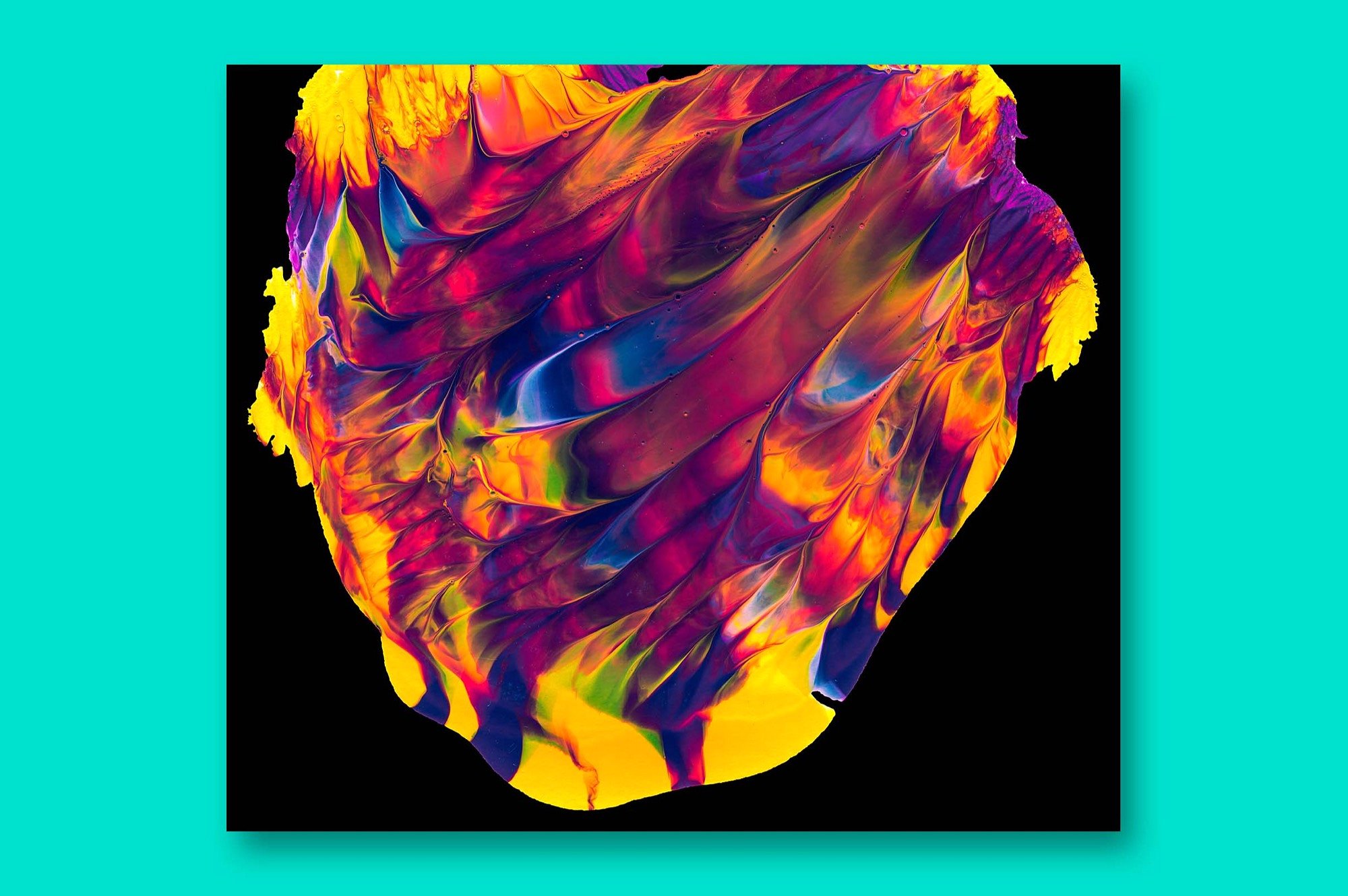 创意抽象纹理系列：抽象液态流体油漆丙烯酸刷子画工具包 Abstract Paint Bundle_img_2