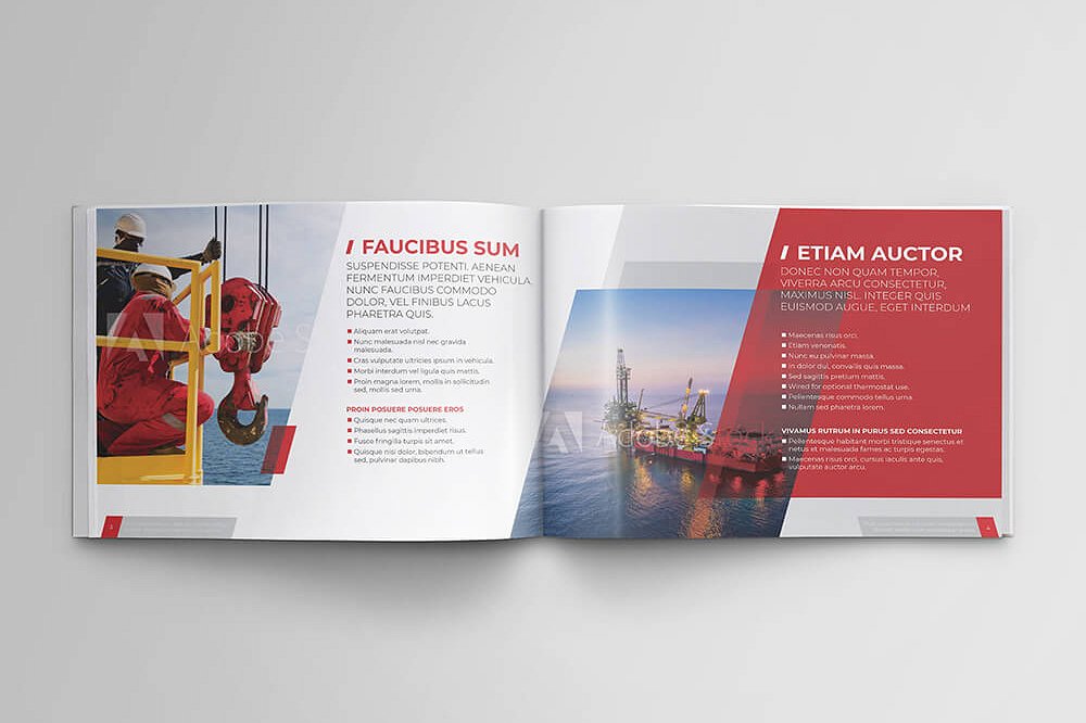 海上石油天然气公司宣传画册模板 Offshore Oil and Gas Booklet Design Template_img_2