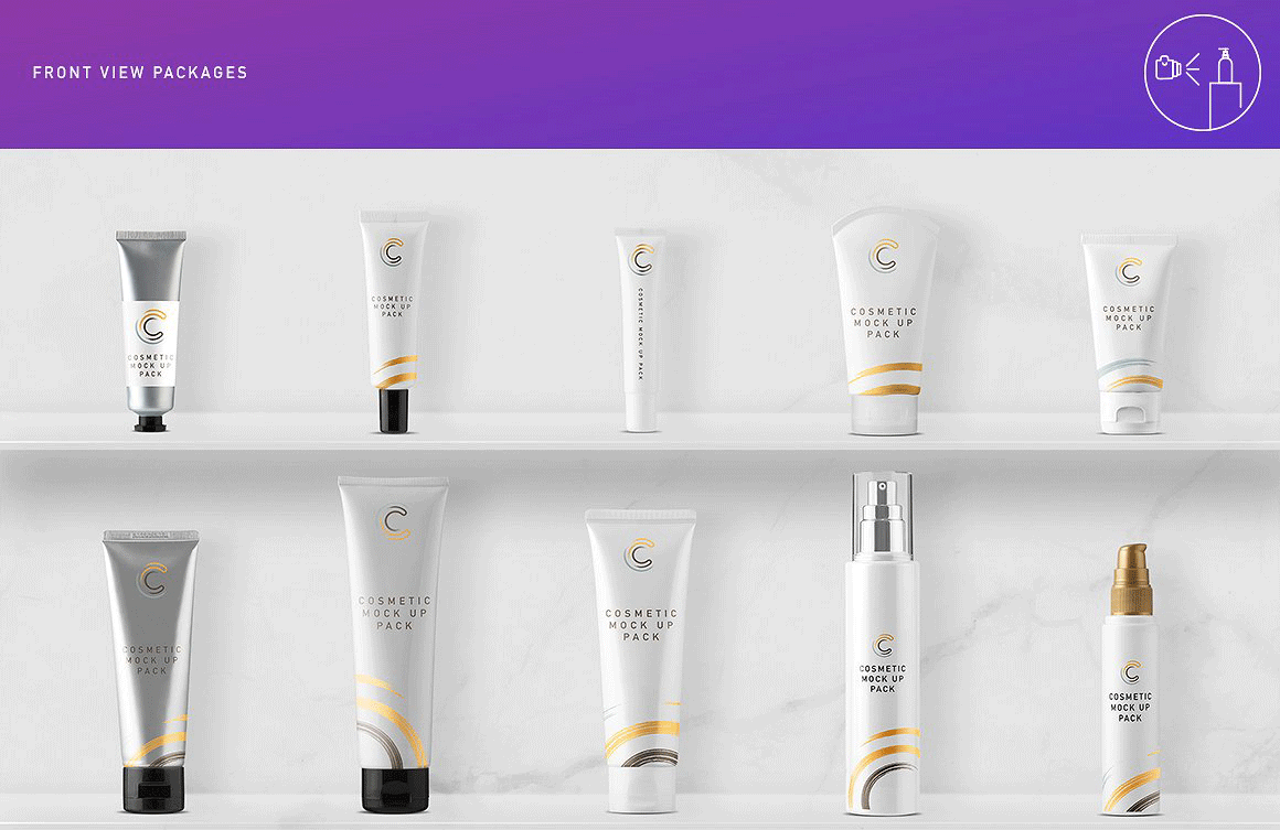 史上最全高端化妆品包装PSD样机模版VI品牌包装 Cosmetic Packaging Branding MockUp_img_2