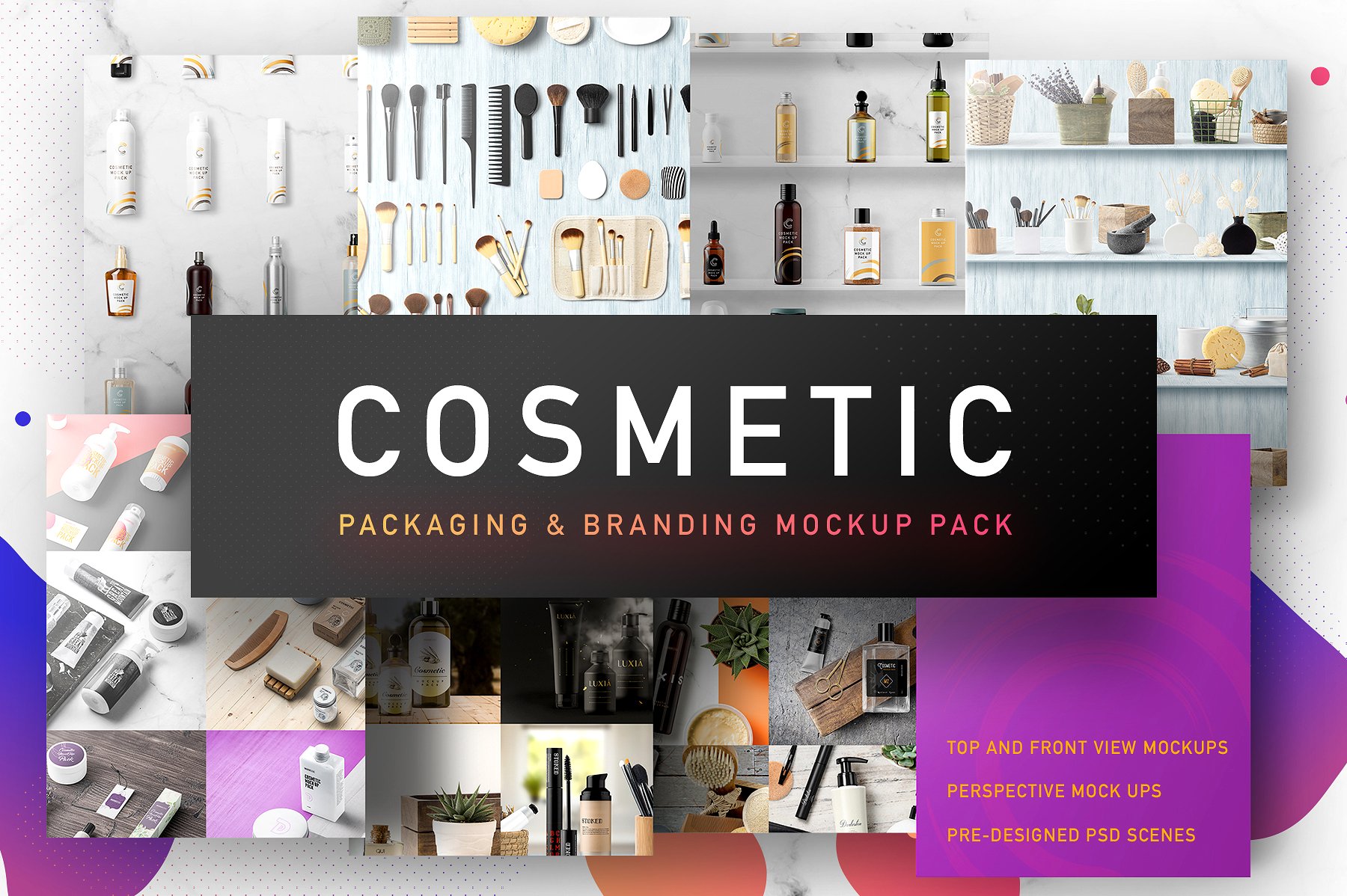 史上最全高端化妆品包装PSD样机模版VI品牌包装 Cosmetic Packaging Branding MockUp_img_2