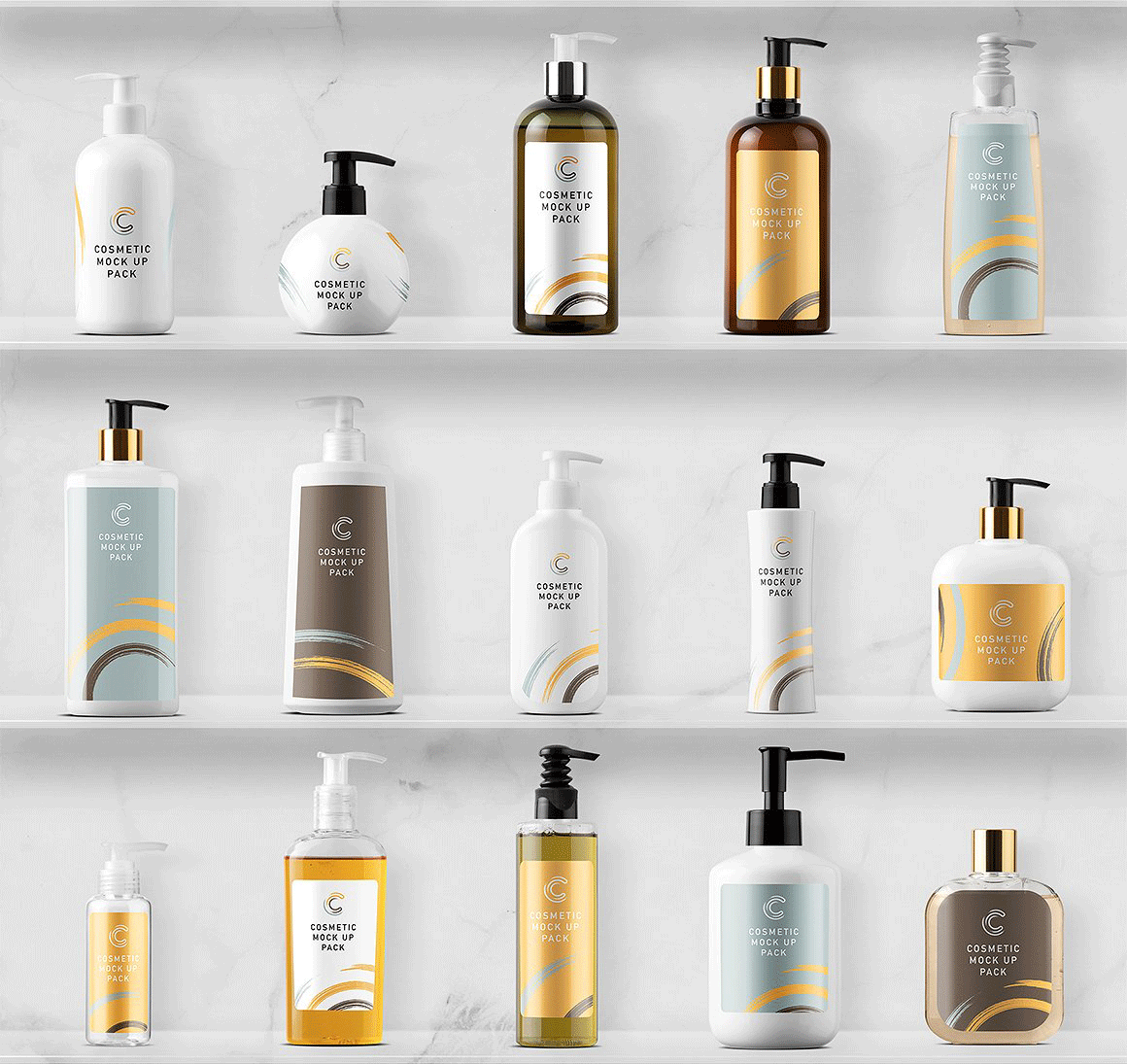 史上最全高端化妆品包装PSD样机模版VI品牌包装 Cosmetic Packaging Branding MockUp_img_2