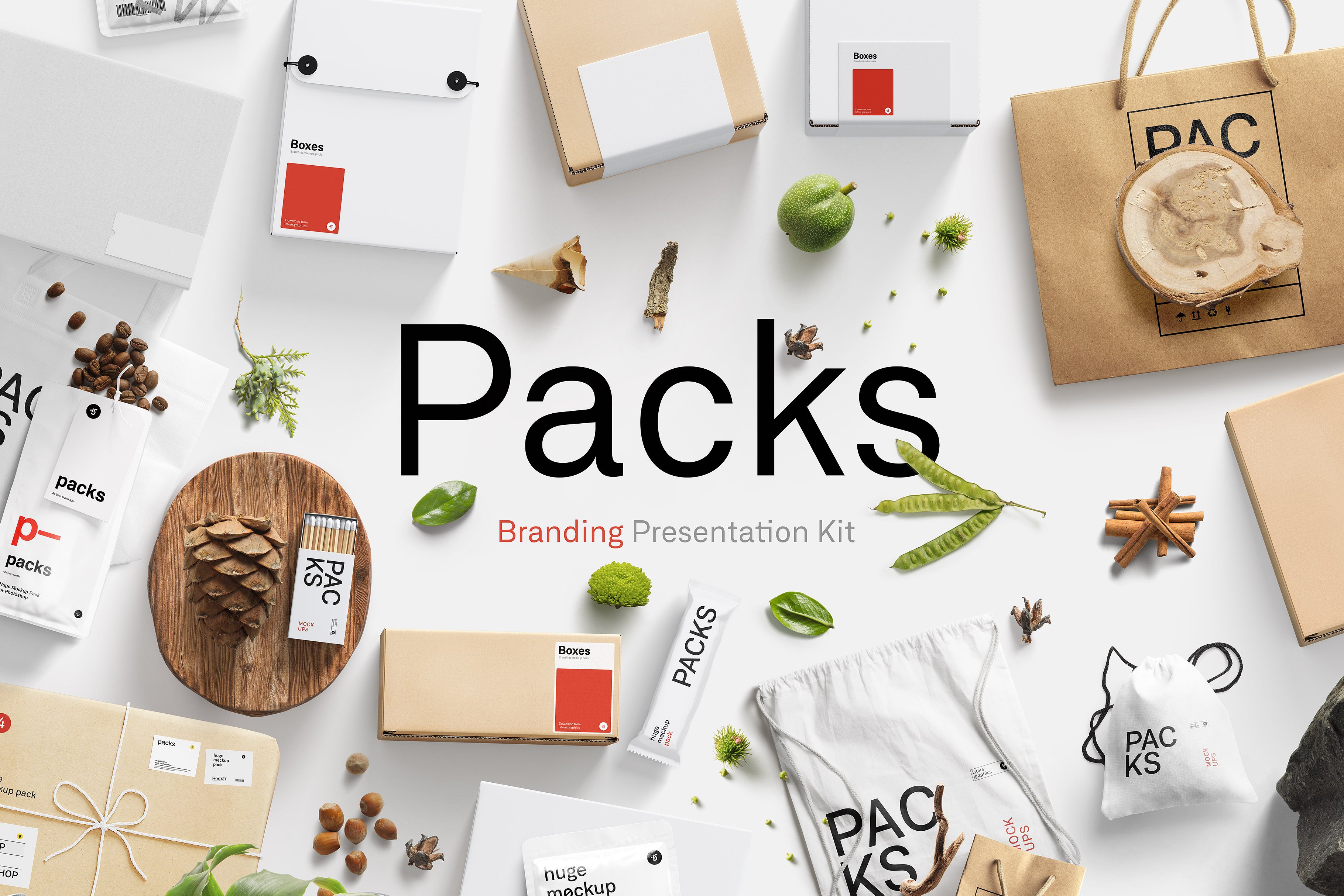 [19.65G] 品牌包装设计提案展示场景样机套装PSD智能贴图模板 Packs Mockup Bundle | BPK_img_2