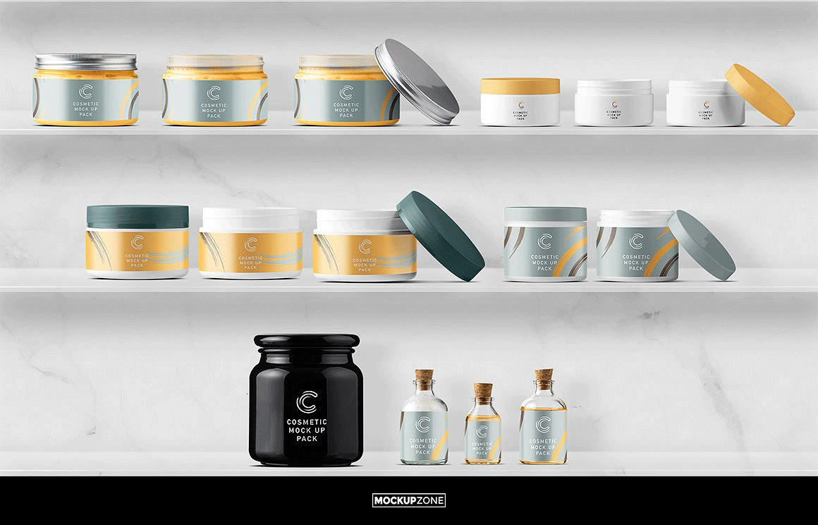 史上最全高端化妆品包装PSD样机模版VI品牌包装 Cosmetic Packaging Branding MockUp_img_2