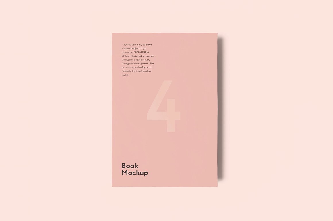 精装书画册封面贴图提案样机PSD设计模板 Book And Cover Mockup 4psd_img_2
