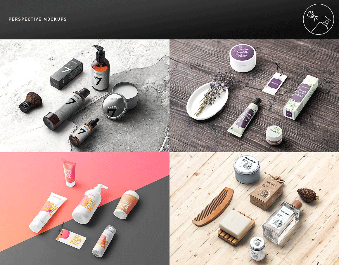 史上最全高端化妆品包装PSD样机模版VI品牌包装 Cosmetic Packaging Branding MockUp_img_2