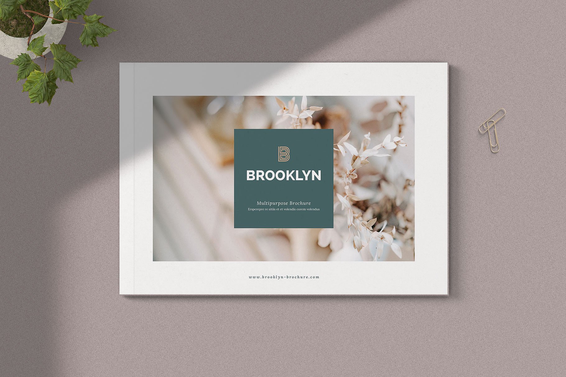 简约优雅的企业介绍项目策划提案Indd画册模板 BROOKLYN - Multipurpose Brochure_img_2